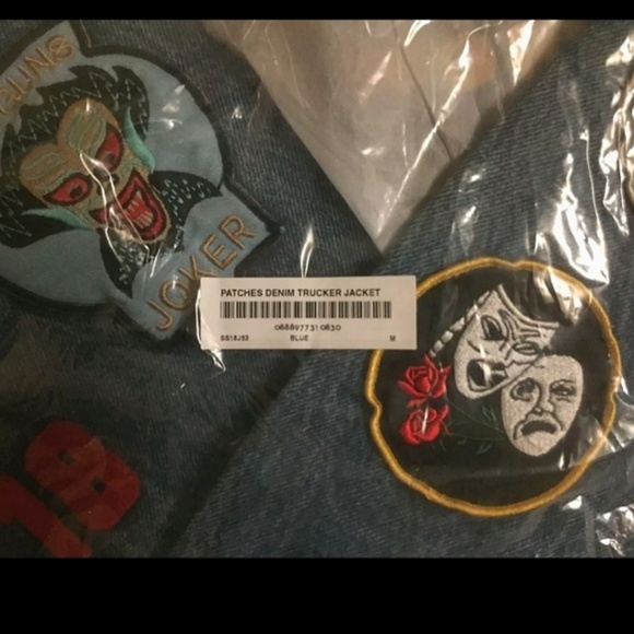 RARE NWT Supreme Patches Denim Jacket SS18 M - Picture 5 of 5